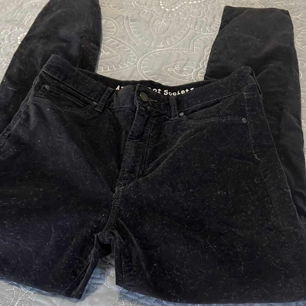 Articles of Society Hilary High Rise skinny jeans with velour size 29